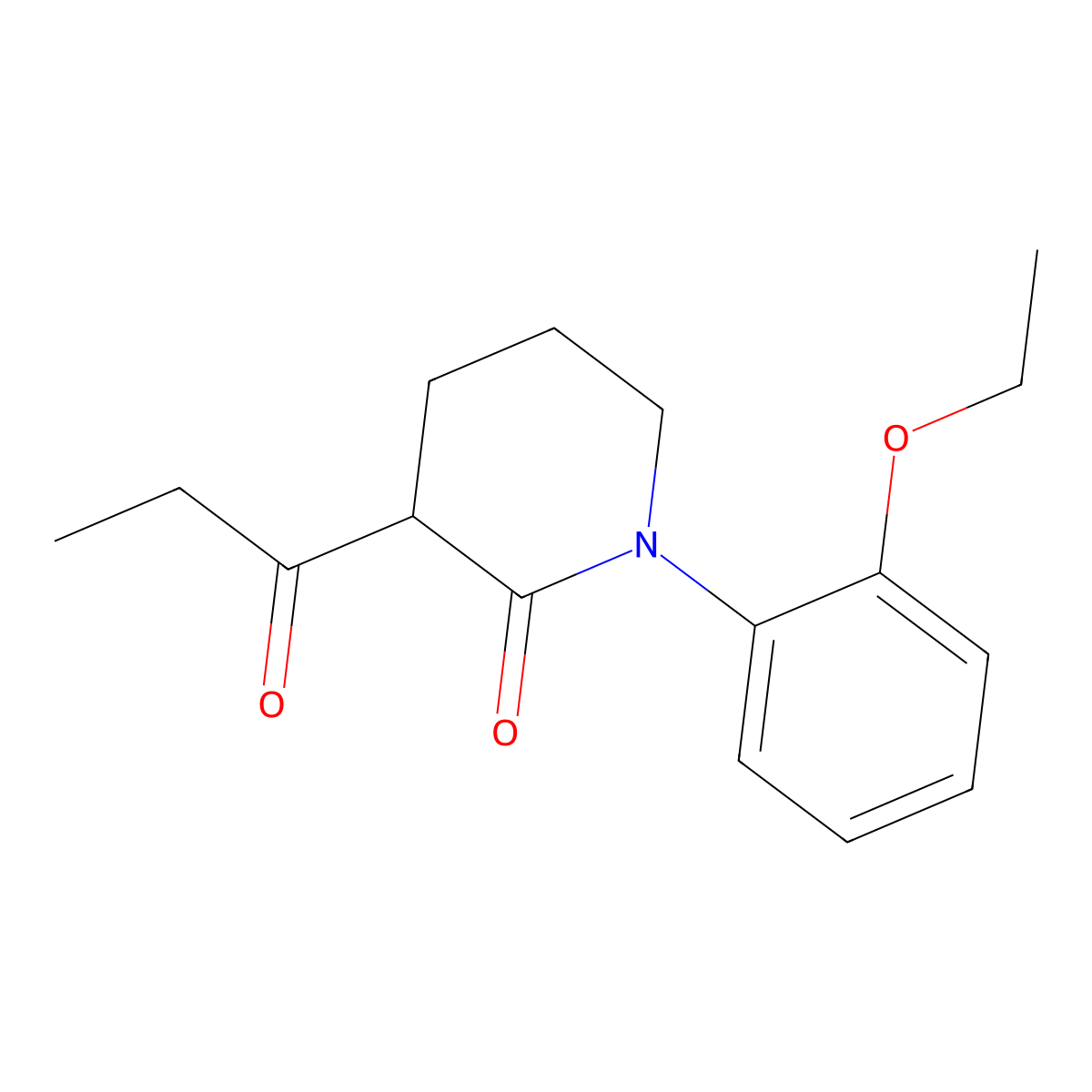 1-(2-Ethoxyphenyl)-3-propanoylpiperidin-2-one molecular structure, CAS 2060033-75-0