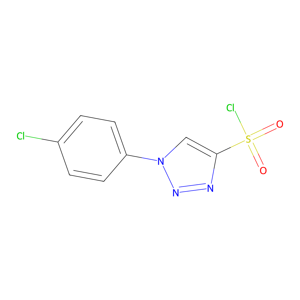 1-(4-Chlorophenyl)-1H-1,2,3-triazole-4-sulfonyl chloride molecular structure, CAS 2060033-84-1