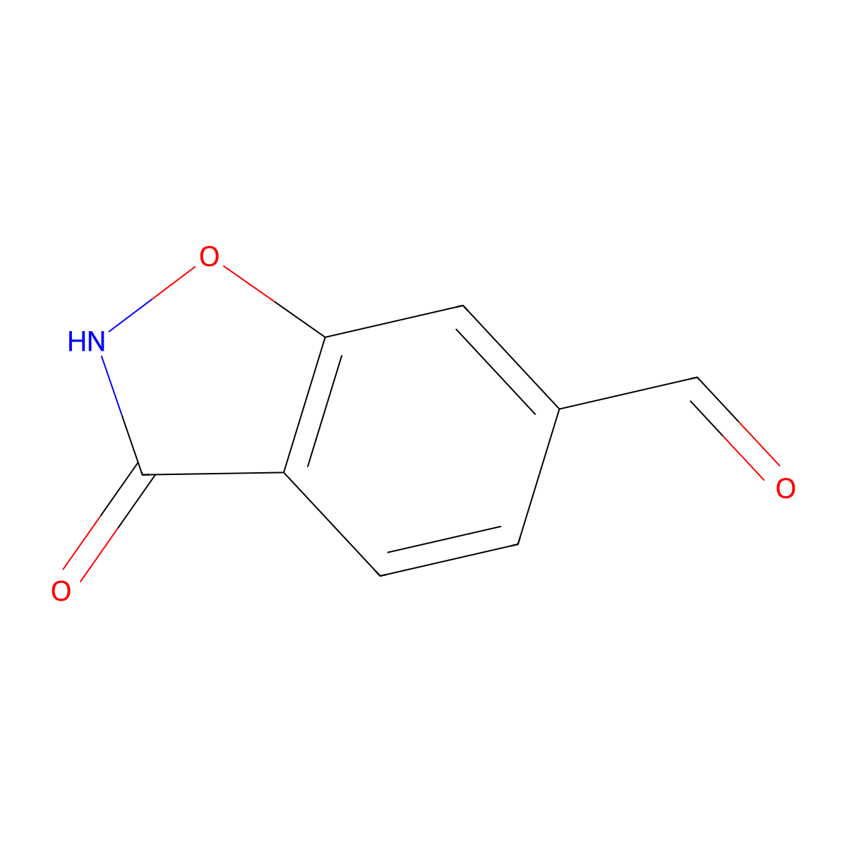 3-Hydroxy-1,2-benzoxazole-6-carbaldehyde molecular structure, CAS 2060033-90-9