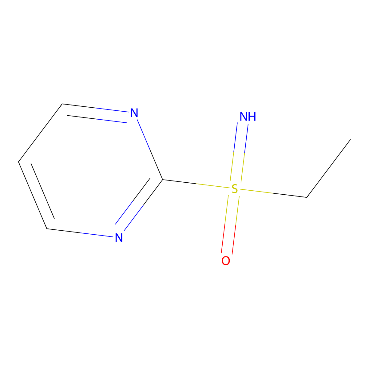 Ethyl(imino)(pyrimidin-2-yl)-lambda6-sulfanone molecular structure, CAS 2060033-95-4