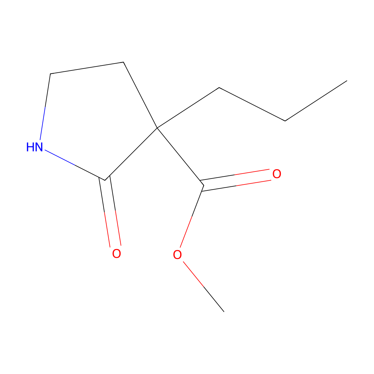 Methyl 2-oxo-3-propylpyrrolidine-3-carboxylate molecular structure, CAS 2060033-96-5