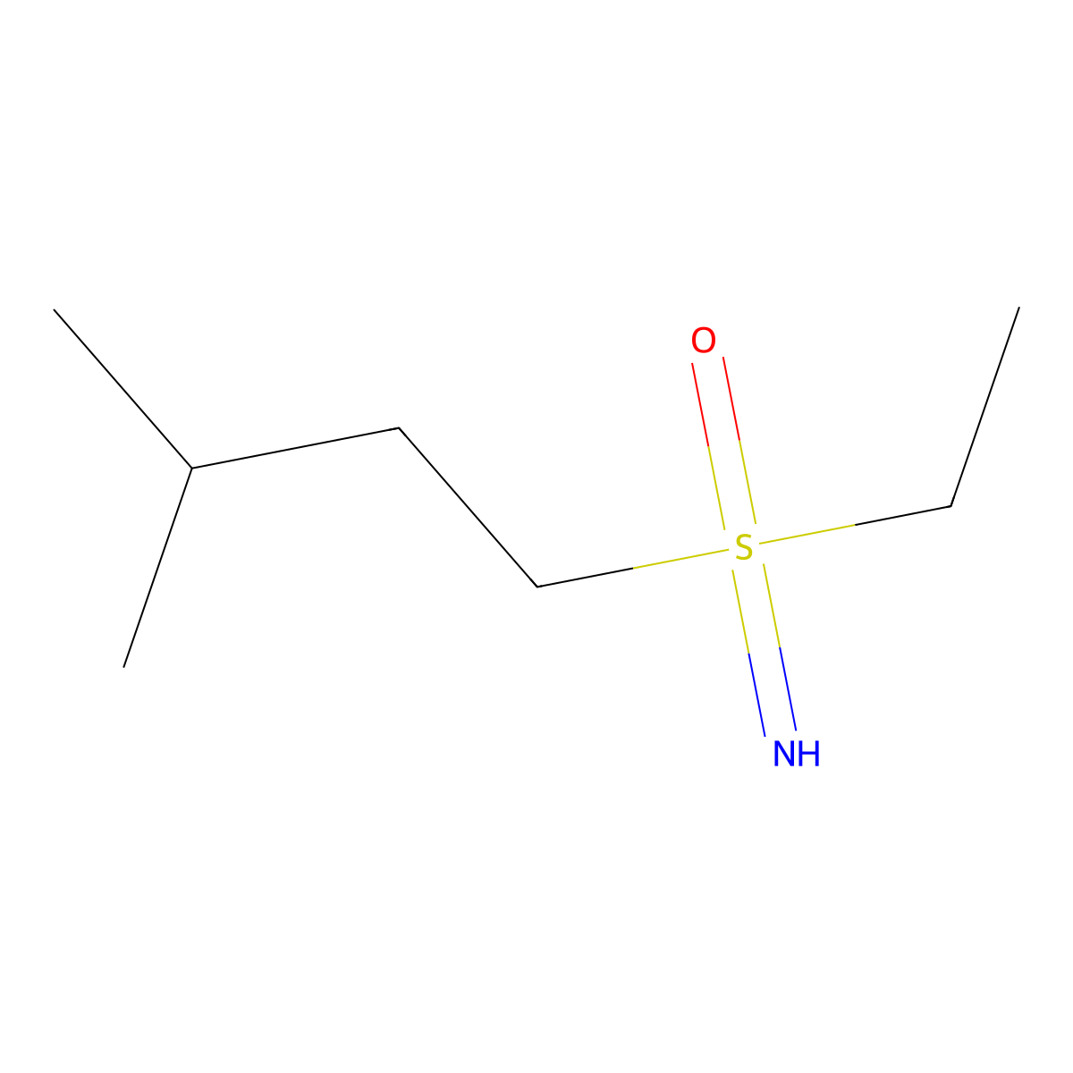 Ethyl(imino)(3-methylbutyl)-lambda6-sulfanone molecular structure, CAS 2060034-03-7