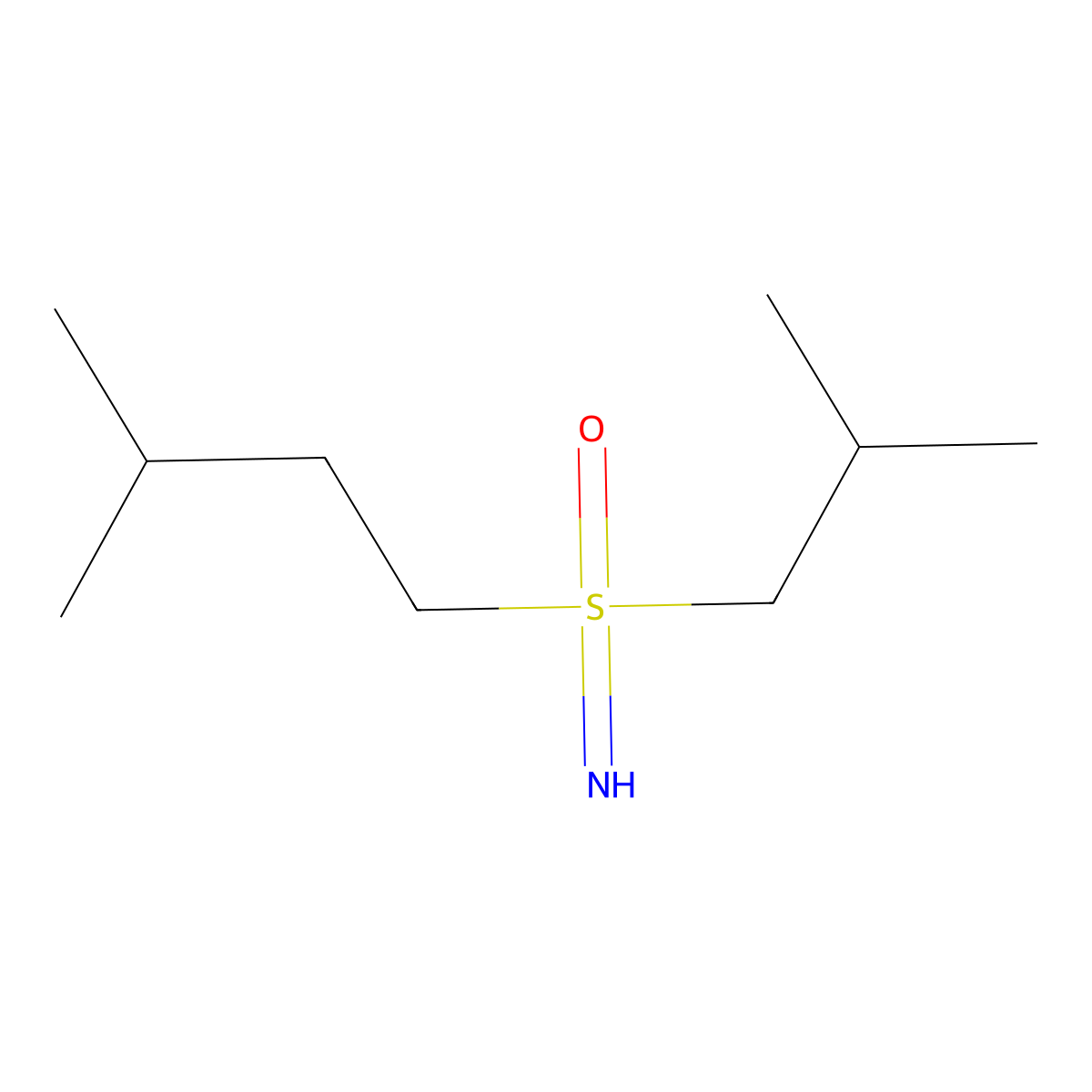 Imino(3-methylbutyl)(2-methylpropyl)-lambda6-sulfanone molecular structure, CAS 2060034-11-7