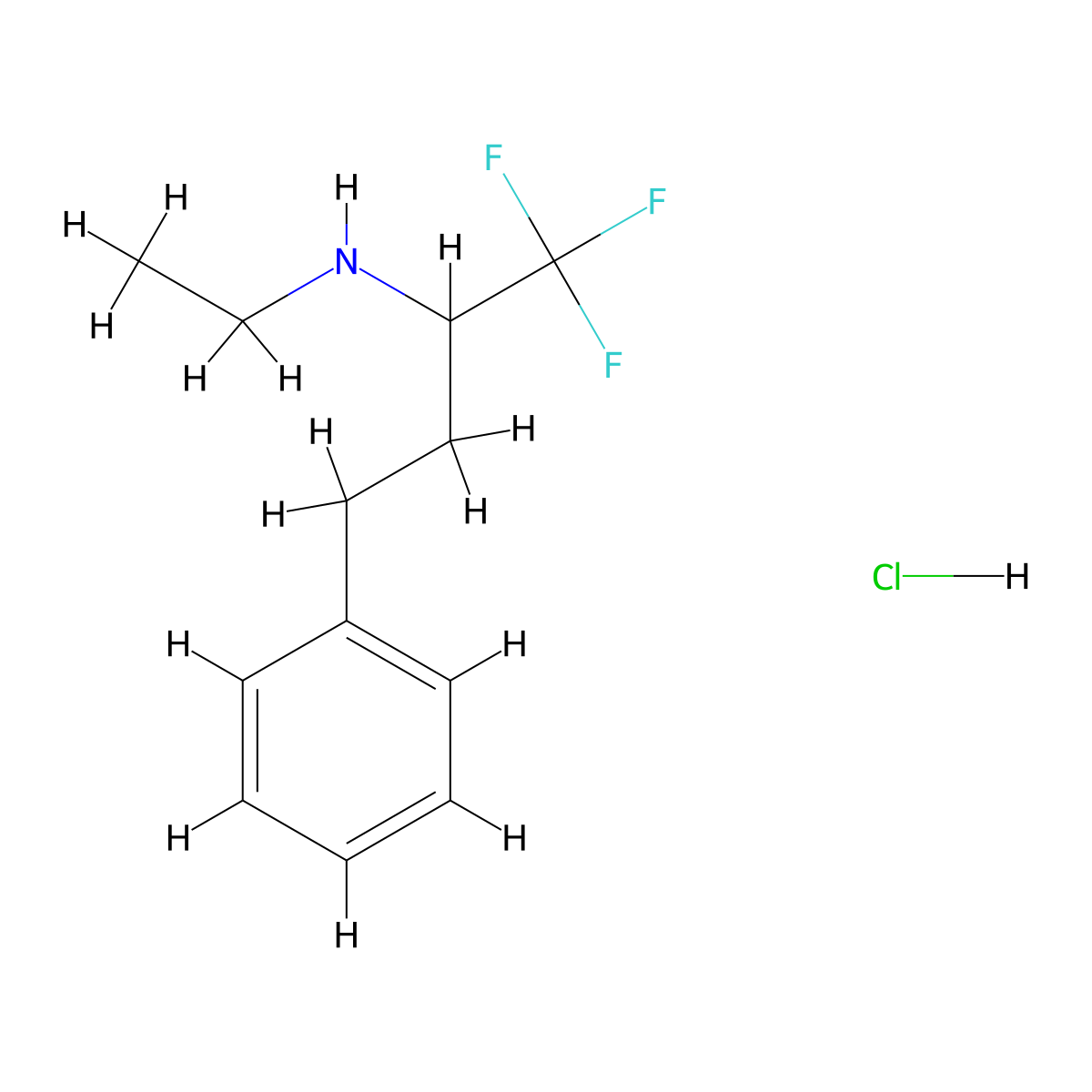 Ethyl(1,1,1-trifluoro-4-phenylbutan-2-yl)amine hydrochloride molecular structure, CAS 2060034-28-6