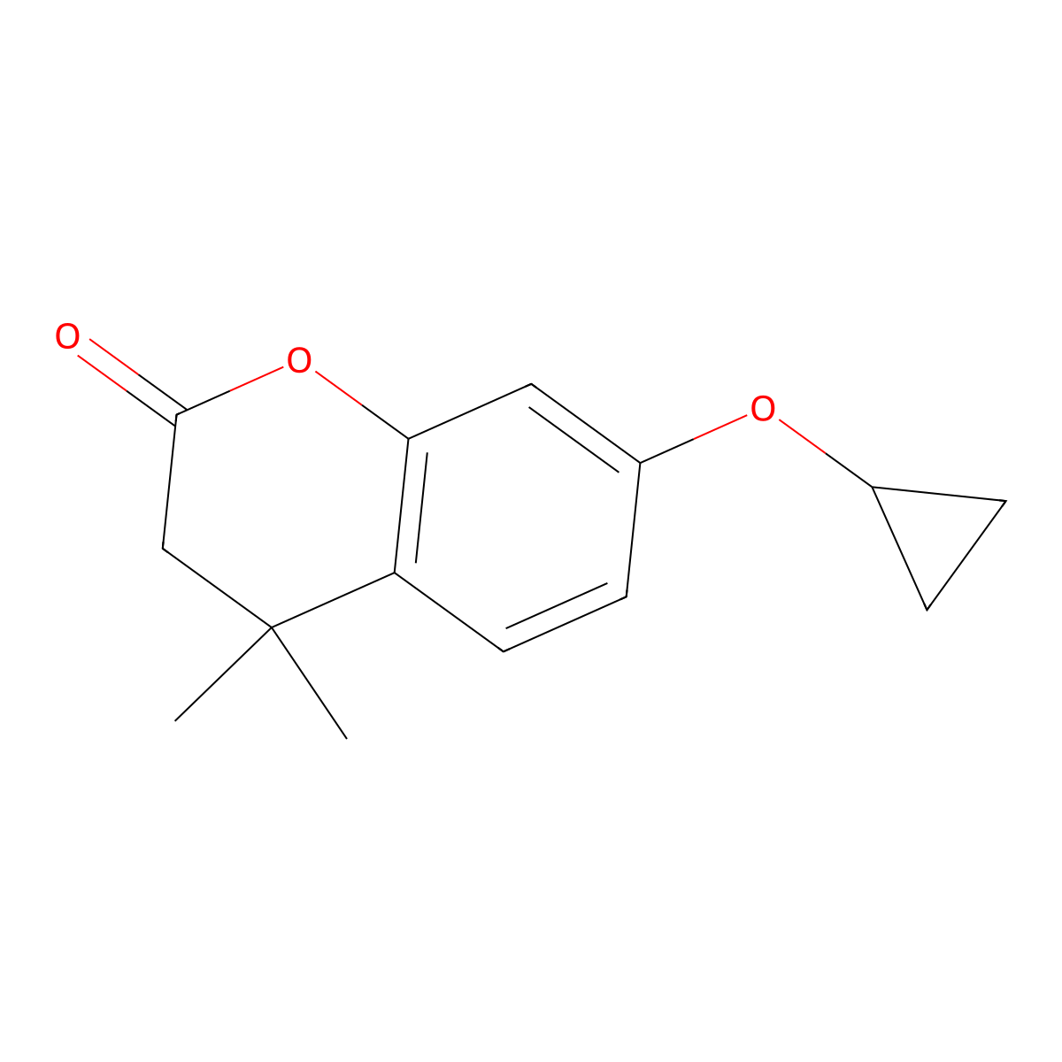 7-Cyclopropoxy-4,4-dimethyl-3,4-dihydro-2H-1-benzopyran-2-one molecular structure, CAS 2060034-29-7