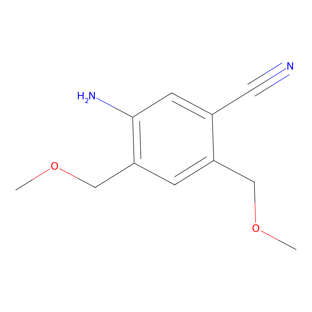 5-Amino-2,4-bis(methoxymethyl)benzonitrile molecular structure, CAS 2060034-34-4