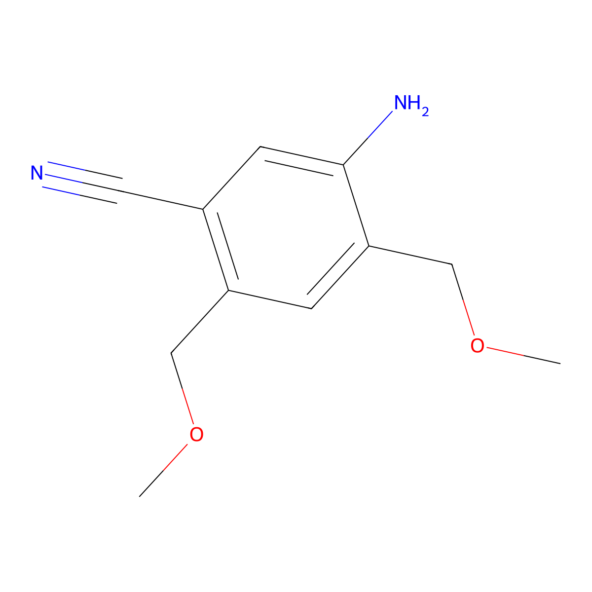 5-Amino-2,4-bis(methoxymethyl)benzonitrile molecular structure, CAS 2060034-34-4
