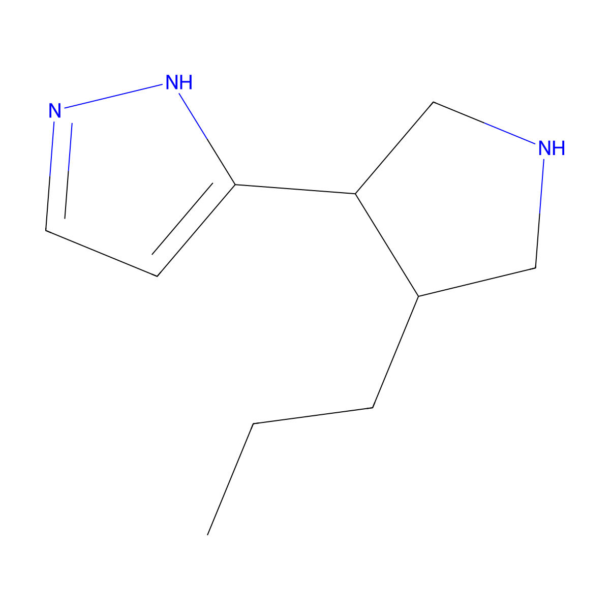 3-(4-Propylpyrrolidin-3-yl)-1H-pyrazole molecular structure, CAS 2060034-39-9