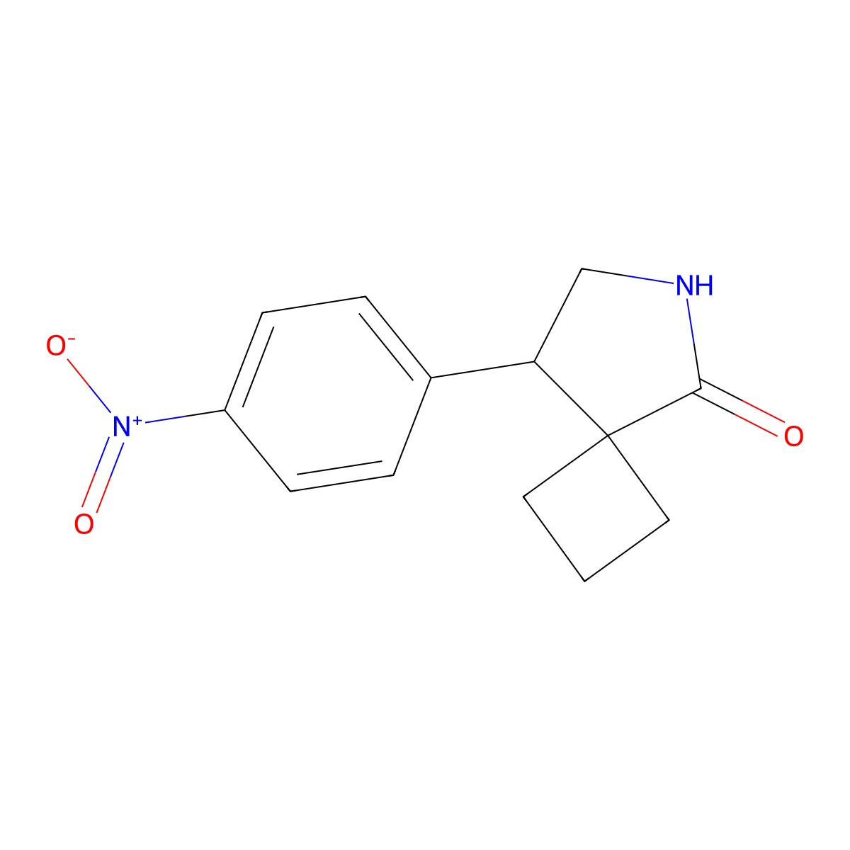 8-(4-Nitrophenyl)-6-azaspiro[3.4]octan-5-one molecular structure, CAS 2060034-46-8
