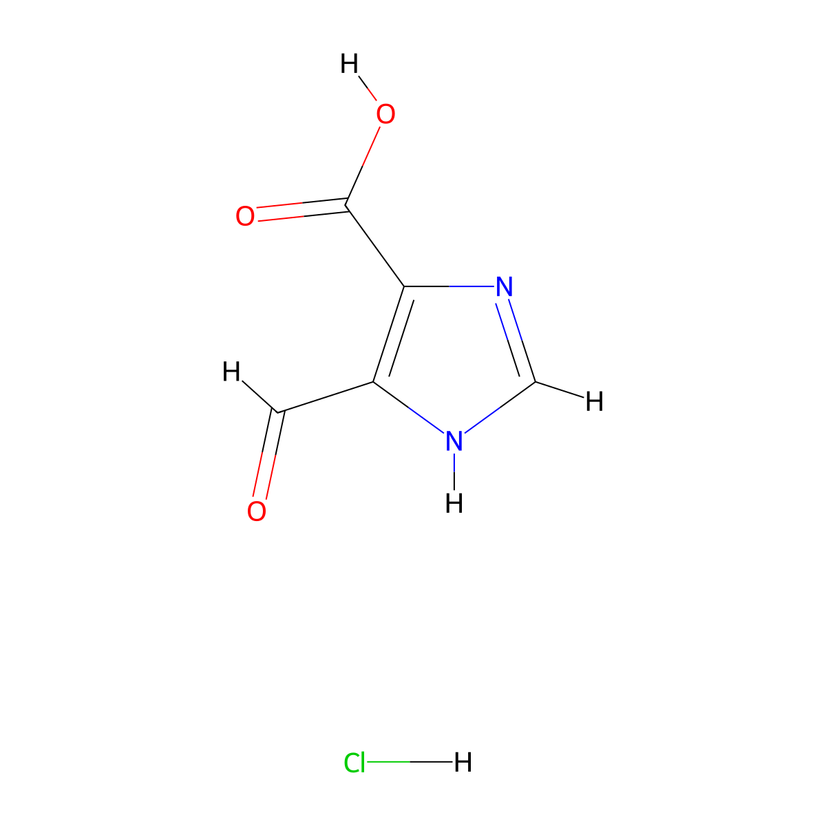 5-Formyl-1H-imidazole-4-carboxylic acid hydrochloride molecular structure, CAS 2060034-49-1