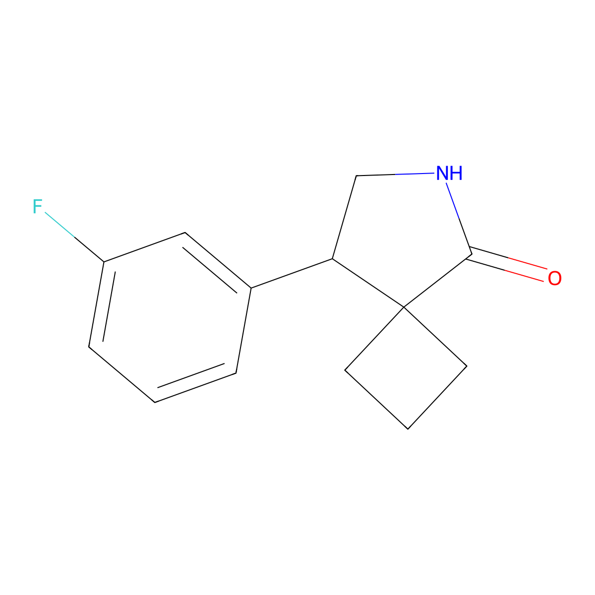 8-(3-Fluorophenyl)-6-azaspiro[3.4]octan-5-one molecular structure, CAS 2060034-53-7