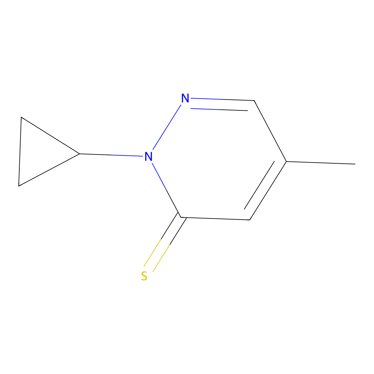 2-Cyclopropyl-5-methyl-2,3-dihydropyridazine-3-thione molecular structure, CAS 2060034-62-8