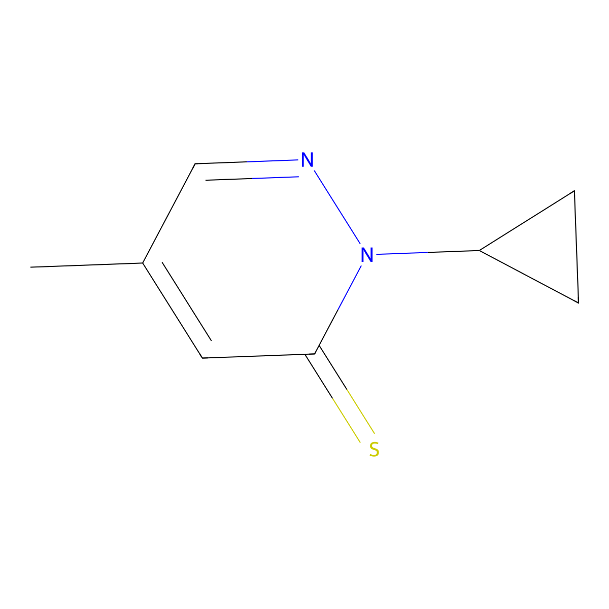 2-Cyclopropyl-5-methyl-2,3-dihydropyridazine-3-thione molecular structure, CAS 2060034-62-8