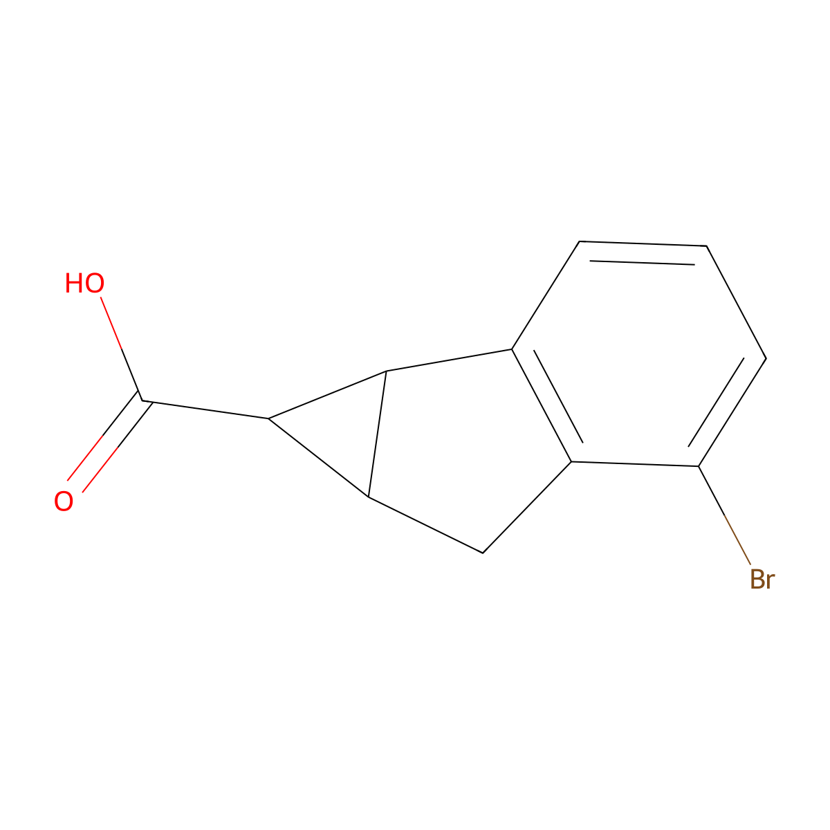5-bromo-1H,1aH,6H,6aH-cyclopropa[a]indene-1-carboxylic acid molecular structure, CAS 2060034-66-2