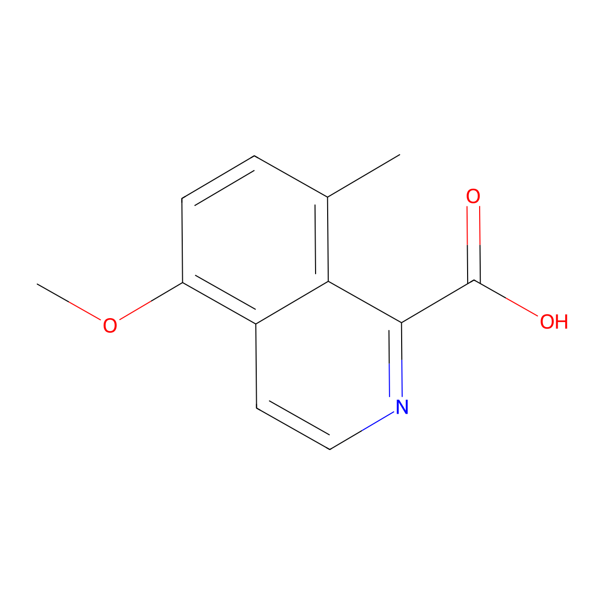 5-Methoxy-8-methylisoquinoline-1-carboxylic acid molecular structure, CAS 2060034-71-9