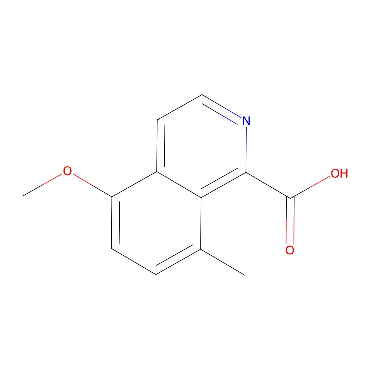 5-Methoxy-8-methylisoquinoline-1-carboxylic acid molecular structure, CAS 2060034-71-9