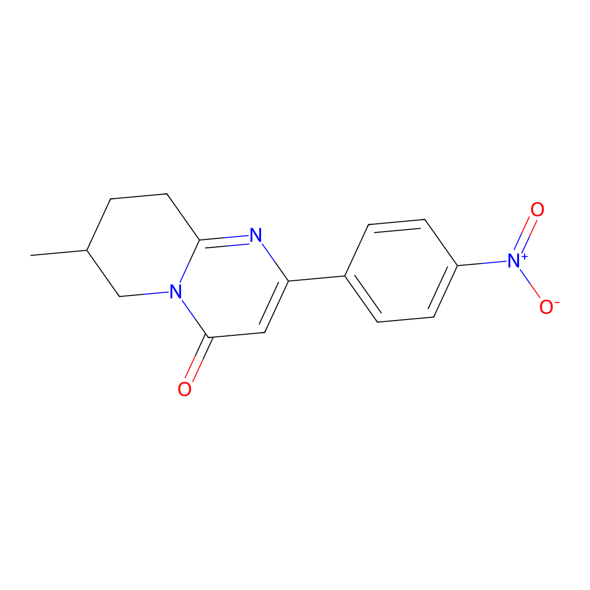 7-Methyl-2-(4-nitrophenyl)-4H,6H,7H,8H,9H-pyrido[1,2-a]pyrimidin-4-one molecular structure, CAS 2060034-72-0