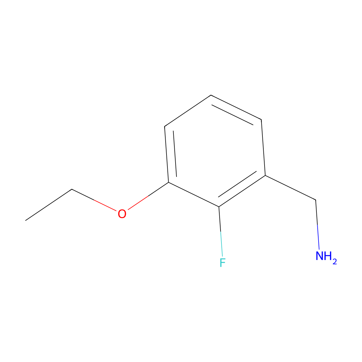 (3-Ethoxy-2-fluorophenyl)methanamine molecular structure, CAS 2060034-74-2