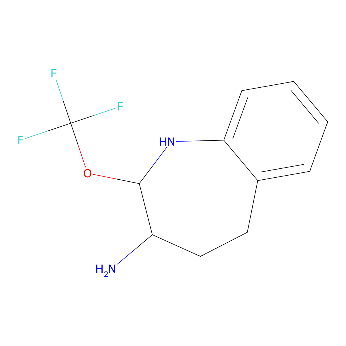 2-(Trifluoromethoxy)-2,3,4,5-tetrahydro-1H-1-benzazepin-3-amine molecular structure, CAS 2060034-75-3