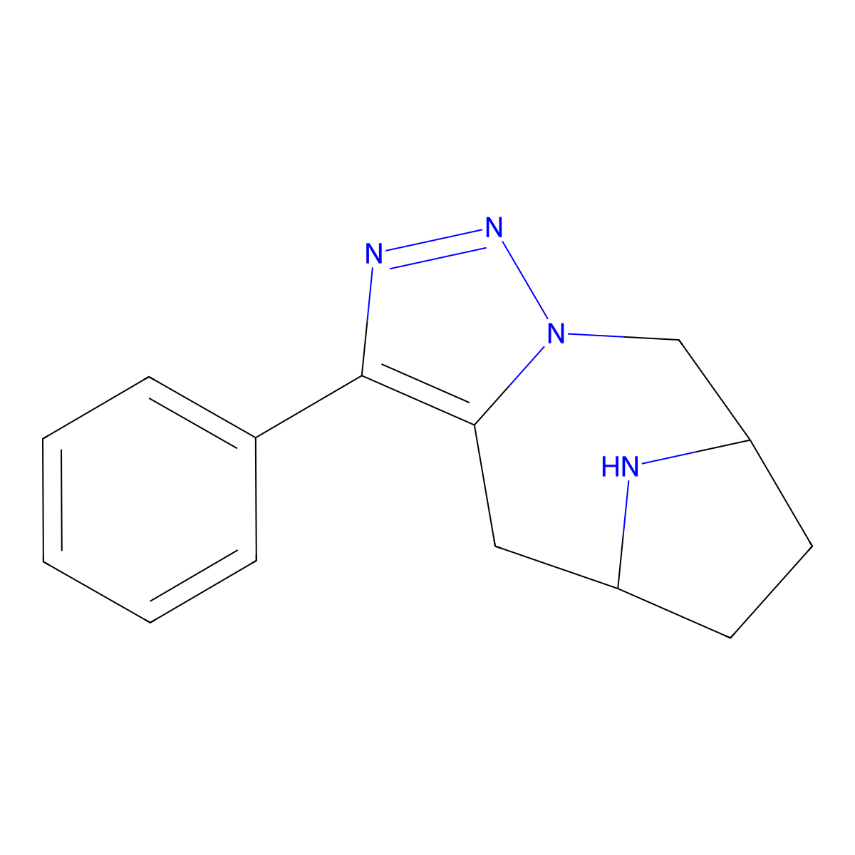 6-Phenyl-3,4,5,12-tetraazatricyclo[7.2.1.0,3,7]dodeca-4,6-diene molecular structure, CAS 2060034-76-4