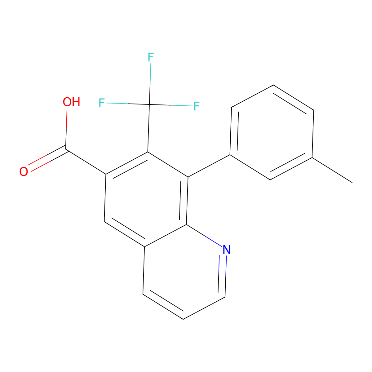 8-(3-Methylphenyl)-7-(trifluoromethyl)quinoline-6-carboxylic acid molecular structure, CAS 2060034-81-1