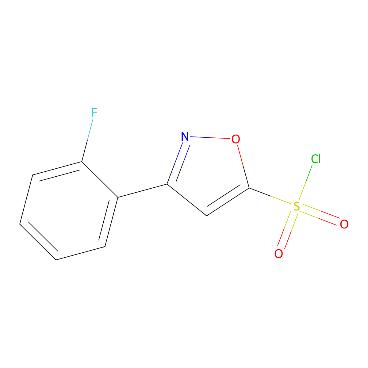 3-(2-Fluorophenyl)-1,2-oxazole-5-sulfonyl chloride molecular structure, CAS 2060034-93-5