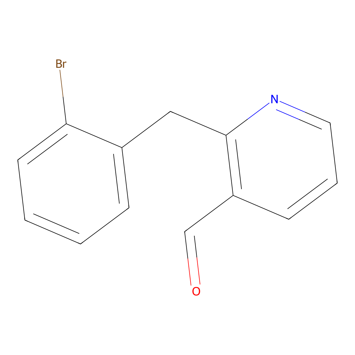 2-[(2-Bromophenyl)methyl]pyridine-3-carbaldehyde molecular structure, CAS 2060034-98-0