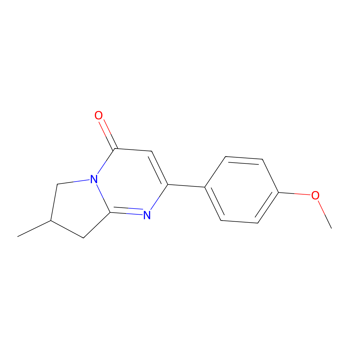 2-(4-Methoxyphenyl)-7-methyl-4H,6H,7H,8H-pyrrolo[1,2-a]pyrimidin-4-one molecular structure, CAS 2060035-01-8