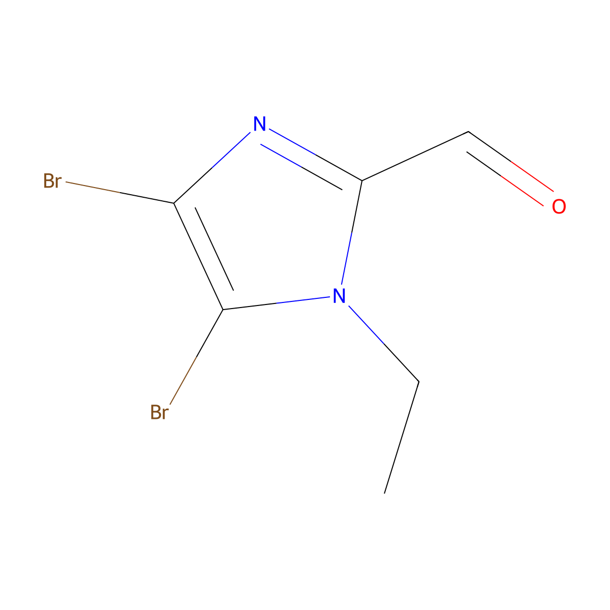 4,5-dibromo-1-ethyl-1H-imidazole-2-carbaldehyde molecular structure, CAS 2060035-12-1