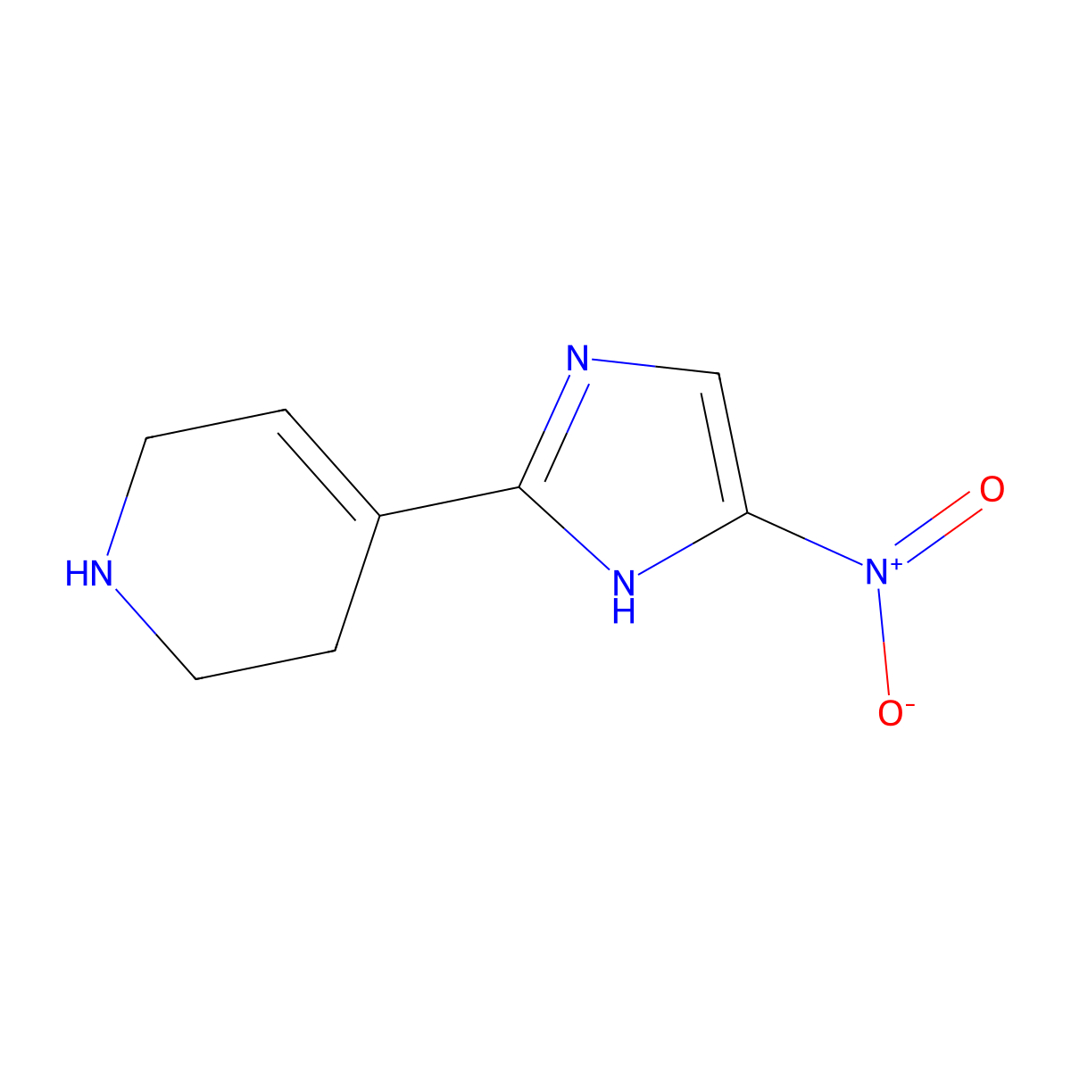 4-(4-Nitro-1H-imidazol-2-yl)-1,2,3,6-tetrahydropyridine molecular structure, CAS 2060035-15-4