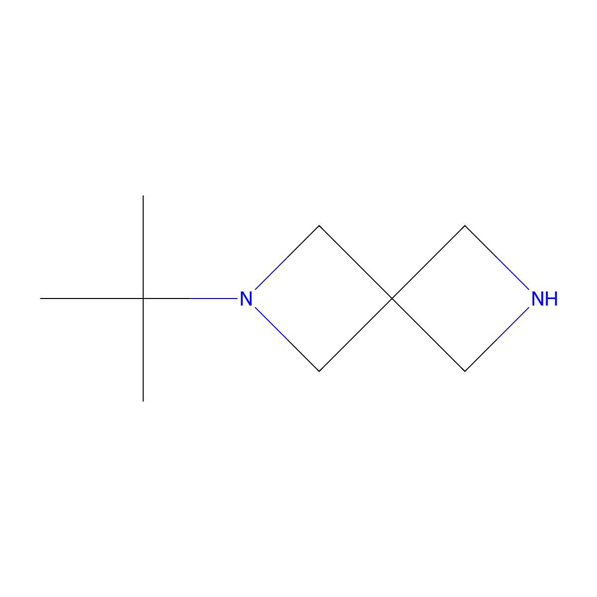 2-Tert-butyl-2,6-diazaspiro[3.3]heptane molecular structure, CAS 2060035-16-5