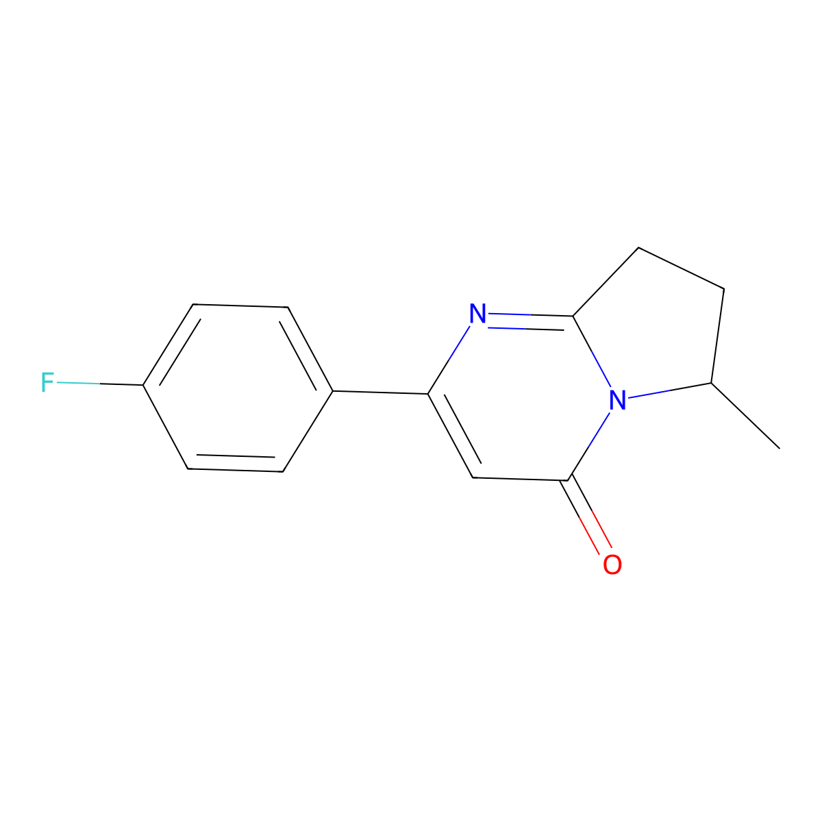 2-(4-Fluorophenyl)-6-methyl-4H,6H,7H,8H-pyrrolo[1,2-a]pyrimidin-4-one molecular structure, CAS 2060035-18-7