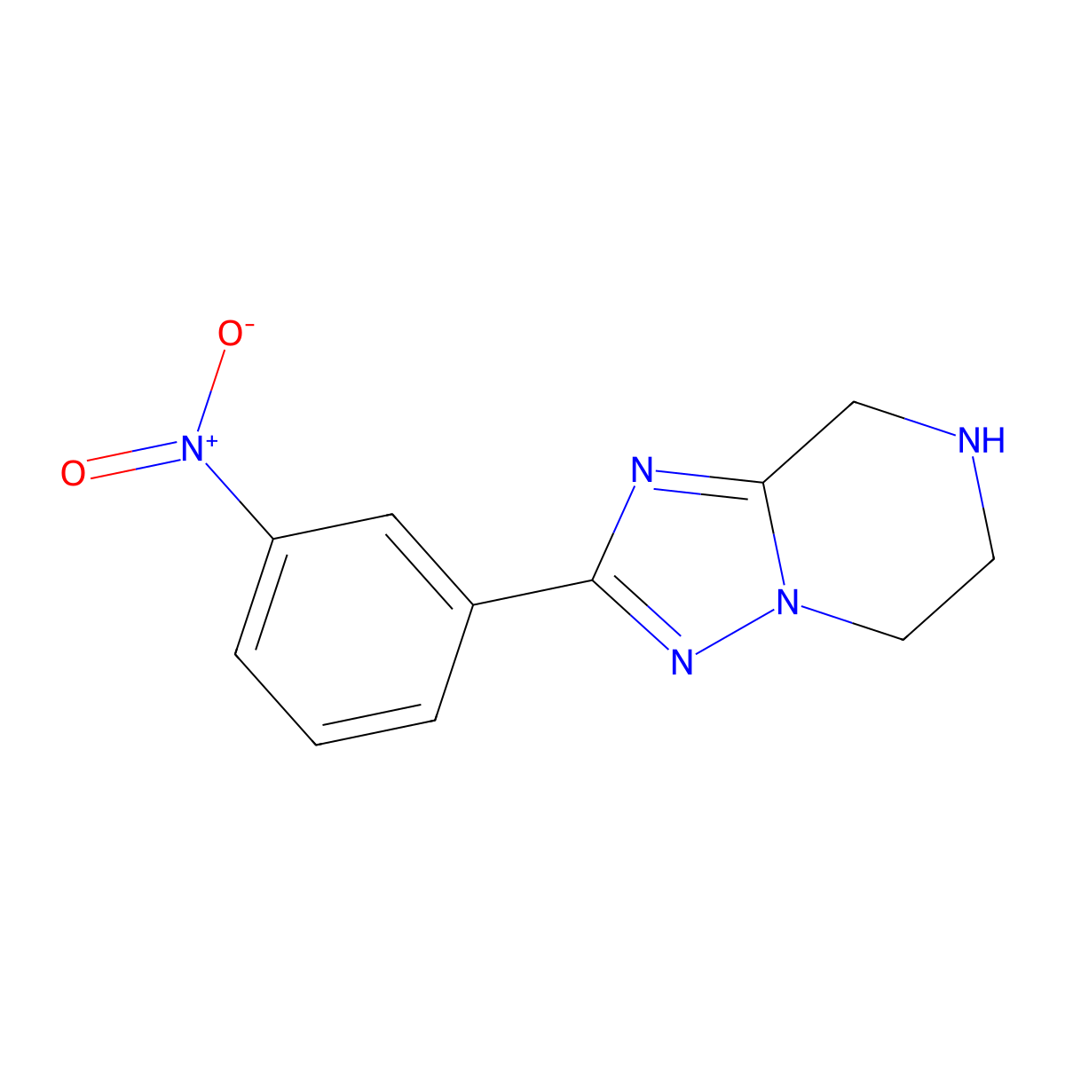 2-(3-Nitrophenyl)-5H,6H,7H,8H-[1,2,4]triazolo[1,5-a]pyrazine molecular structure, CAS 2060035-41-6