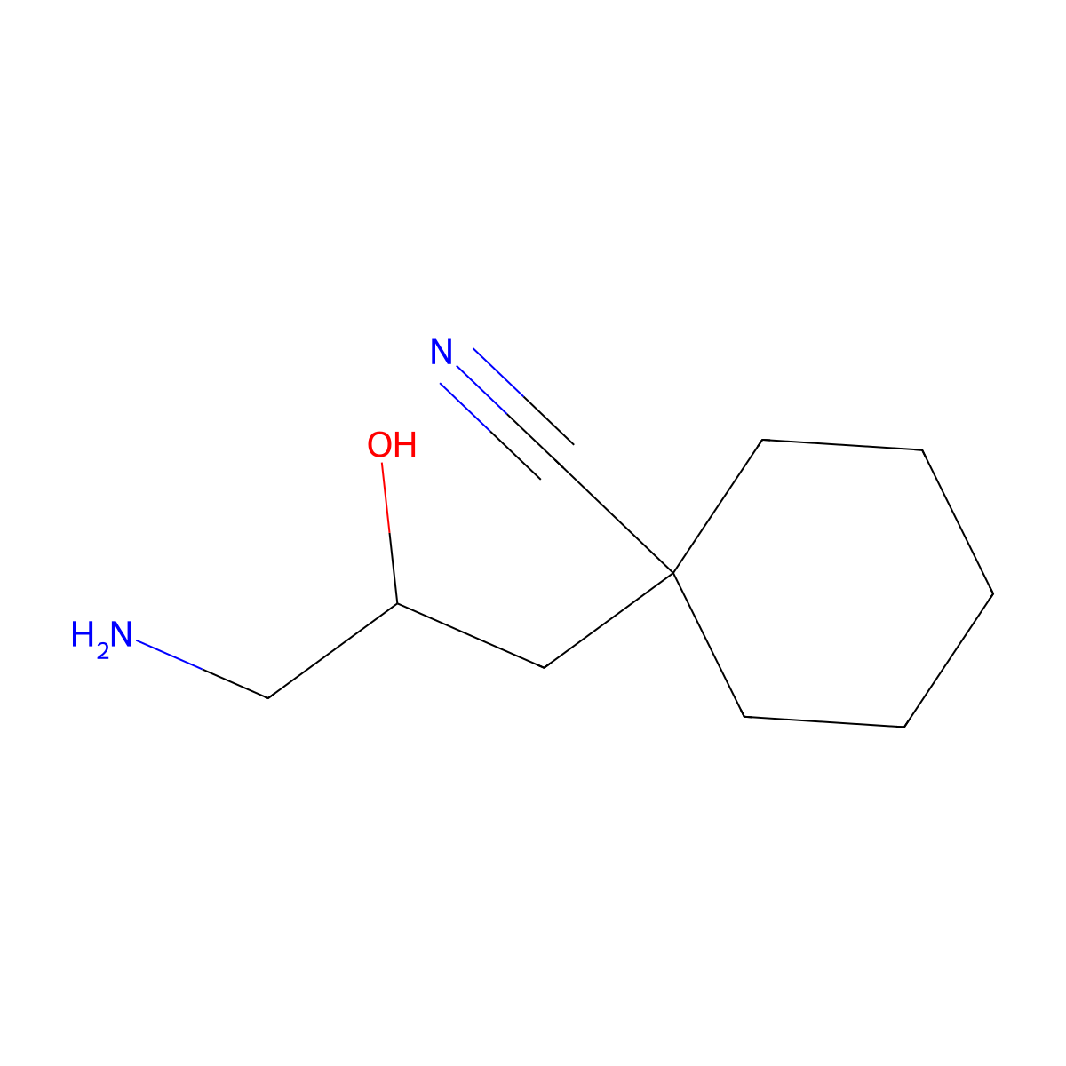 1-(3-Amino-2-hydroxypropyl)cyclohexane-1-carbonitrile molecular structure, CAS 2060035-42-7