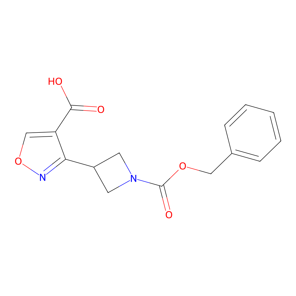3-{1-[(Benzyloxy)carbonyl]azetidin-3-yl}-1,2-oxazole-4-carboxylic acid molecular structure, CAS 2060035-48-3