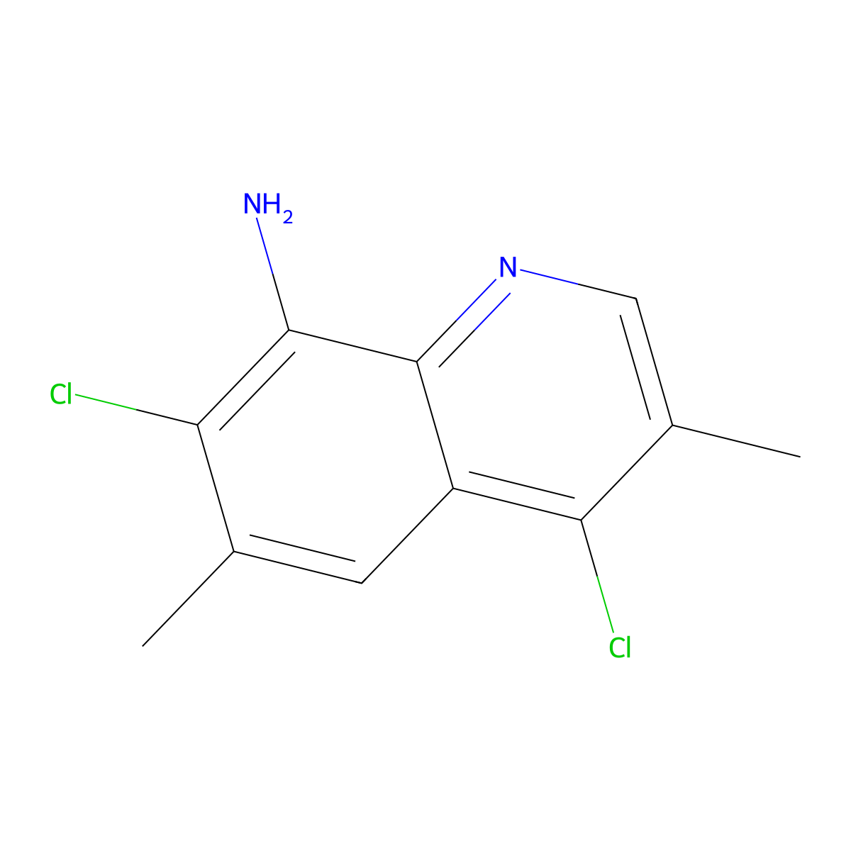 4,7-Dichloro-3,6-dimethylquinolin-8-amine molecular structure, CAS 2060035-49-4