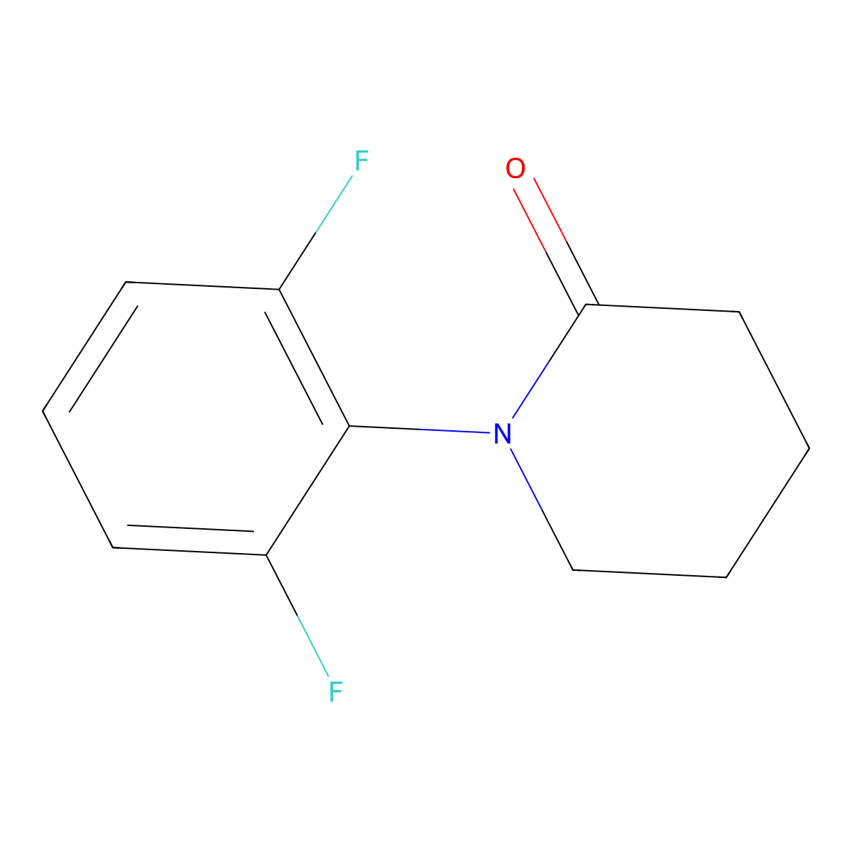1-(2,6-Difluorophenyl)piperidin-2-one molecular structure, CAS 2060035-50-7