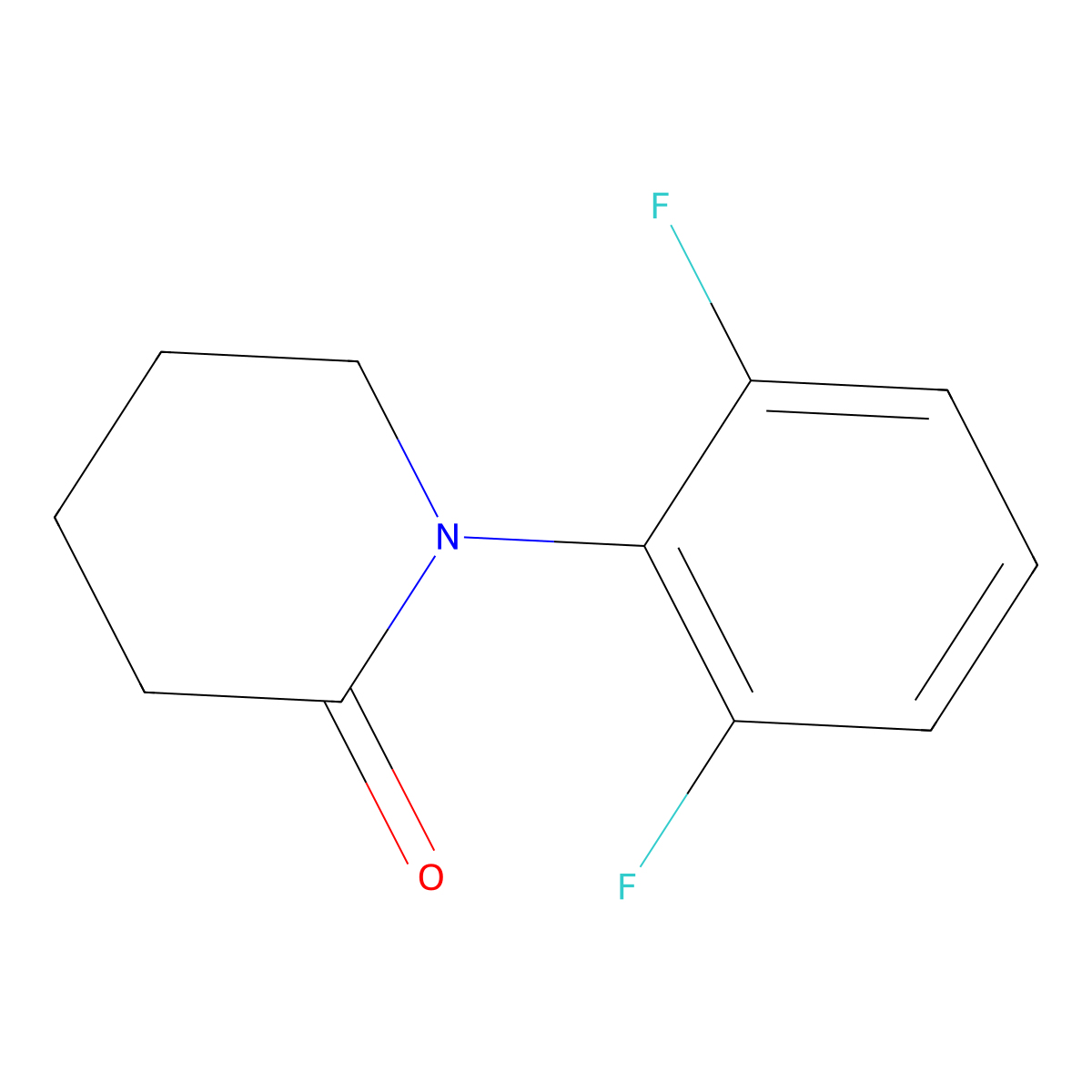 1-(2,6-Difluorophenyl)piperidin-2-one molecular structure, CAS 2060035-50-7