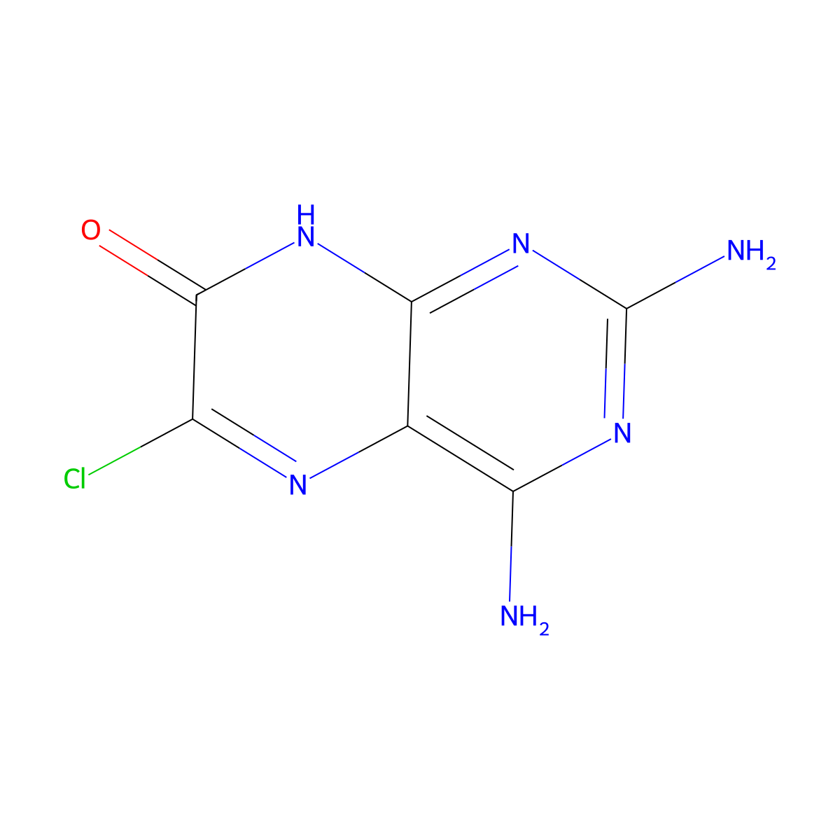 2,4-Diamino-6-chloro-7,8-dihydropteridin-7-one molecular structure, CAS 2060035-55-2