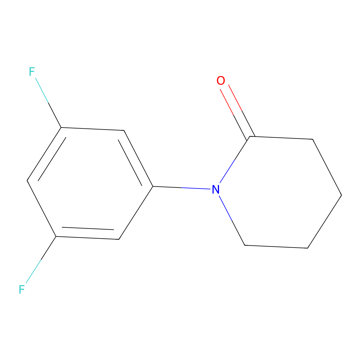 1-(3,5-Difluorophenyl)piperidin-2-one molecular structure, CAS 2060035-60-9