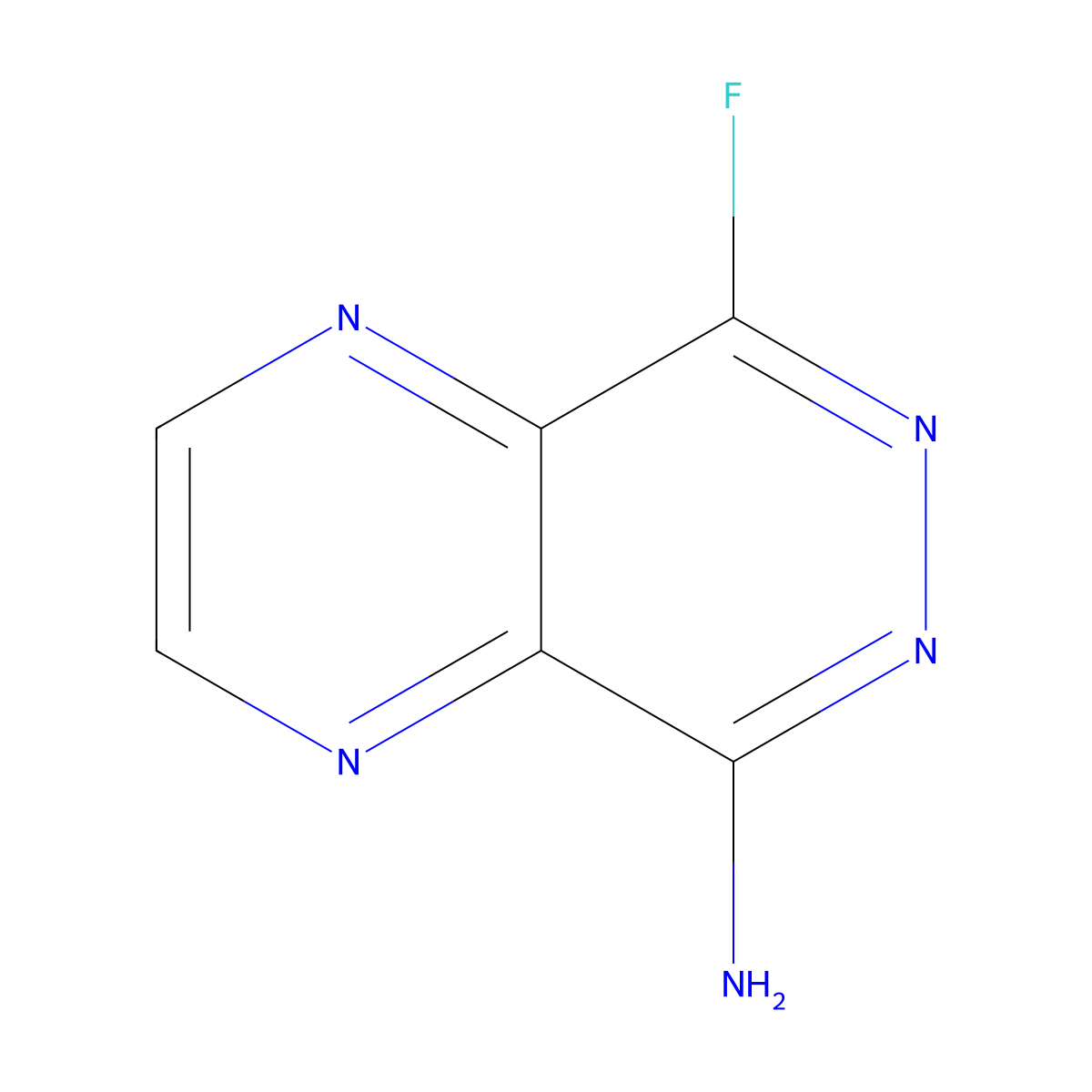 8-Fluoropyridazino[4,5-b]pyrazin-5-amine molecular structure, CAS 2060035-70-1