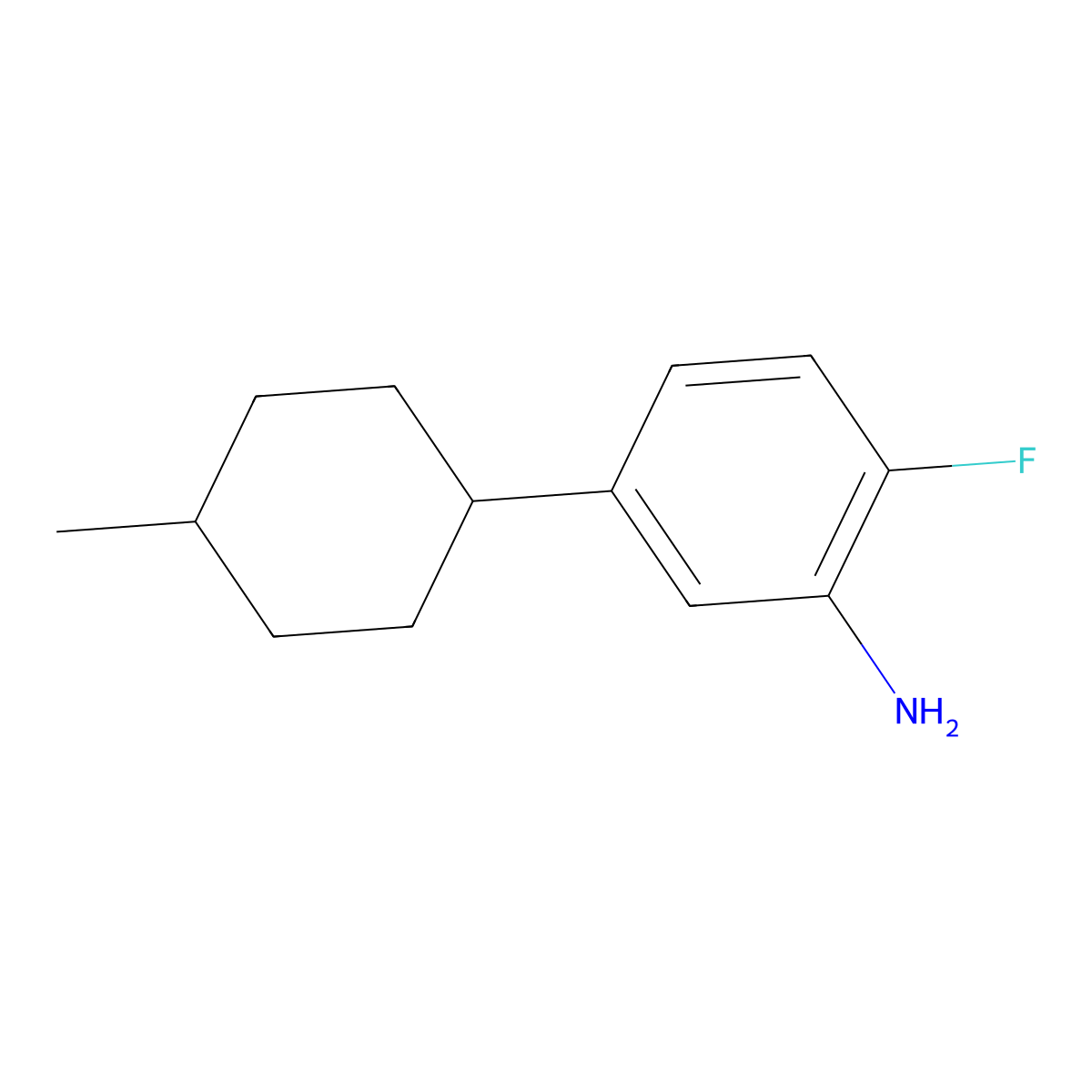 2-Fluoro-5-(4-methylcyclohexyl)aniline molecular structure, CAS 2060035-72-3