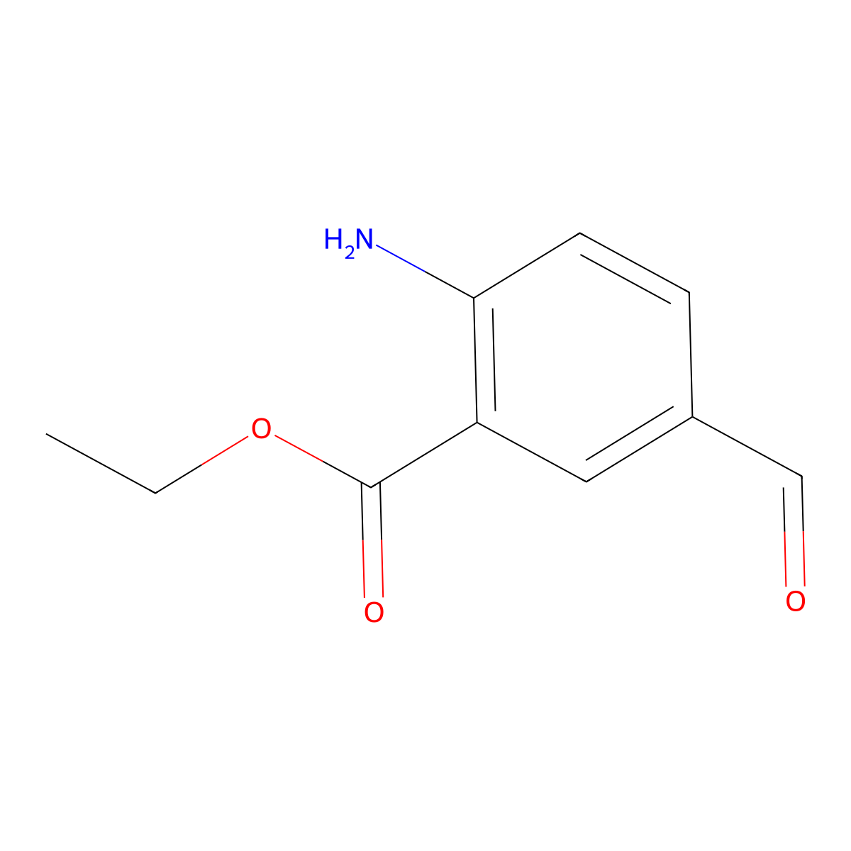 Ethyl 2-amino-5-formylbenzoate molecular structure, CAS 2060035-83-6