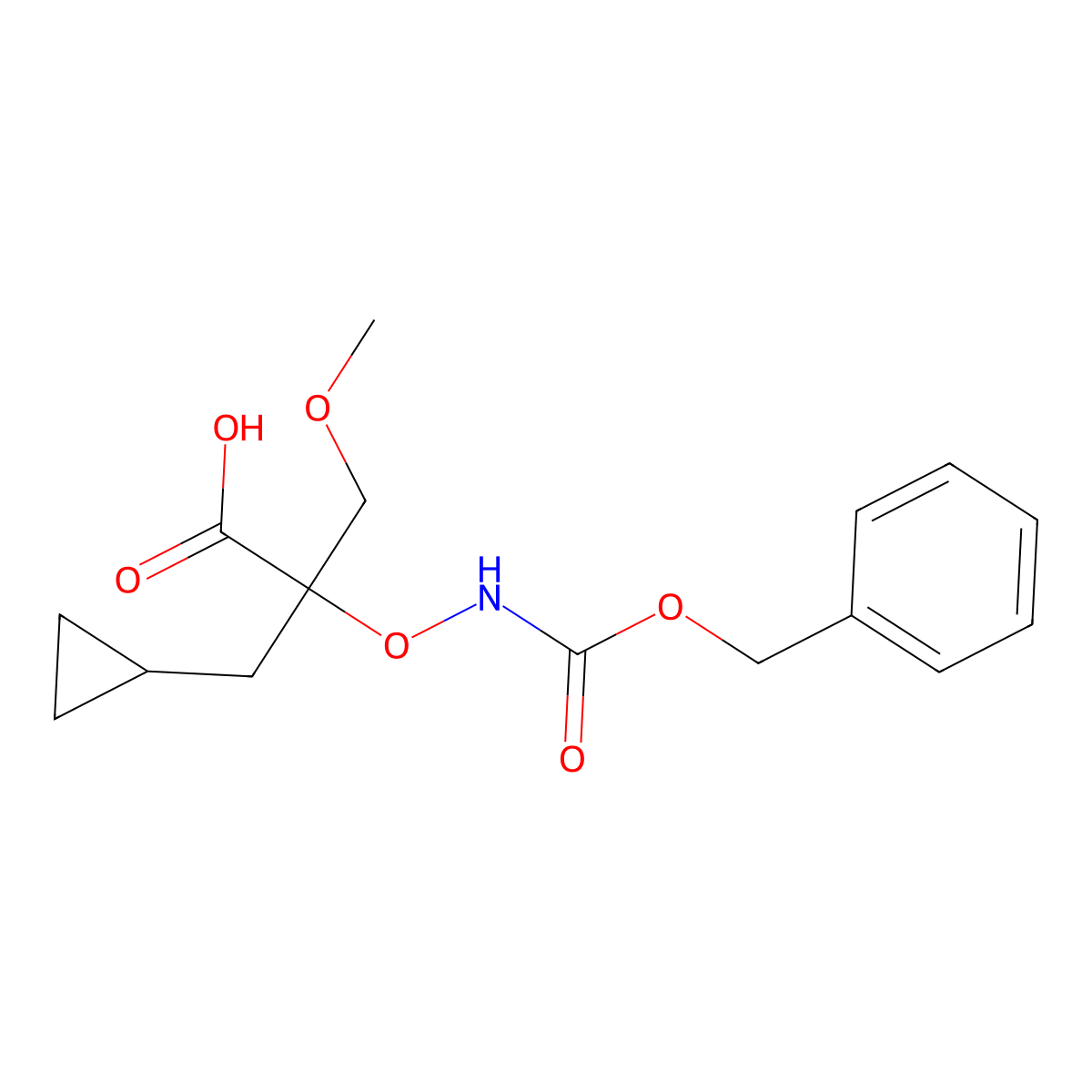 2-({[(Benzyloxy)carbonyl]amino}oxy)-2-(cyclopropylmethyl)-3-methoxypropanoic acid molecular structure, CAS 2060036-04-4