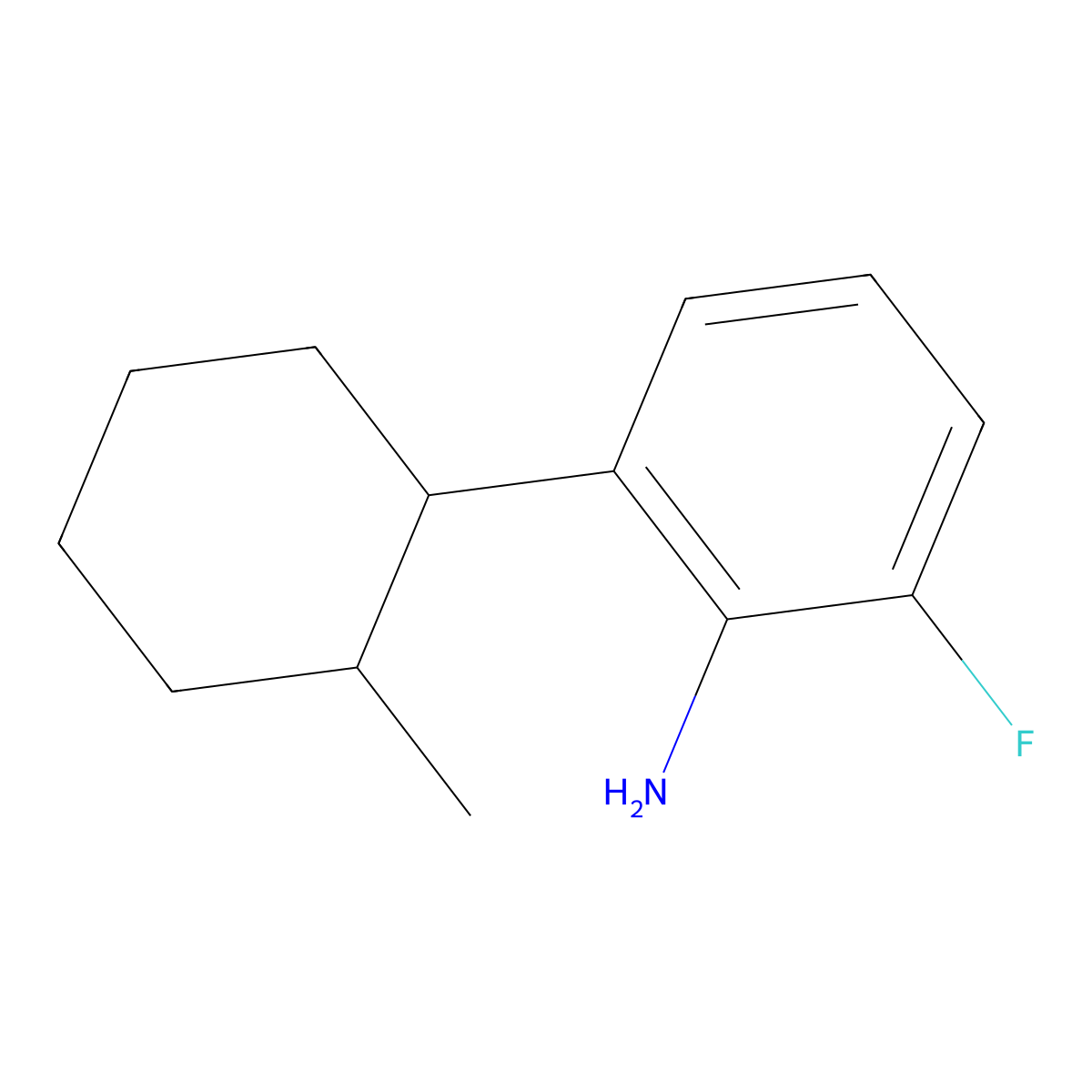 2-Fluoro-6-(2-methylcyclohexyl)aniline molecular structure, CAS 2060036-09-9