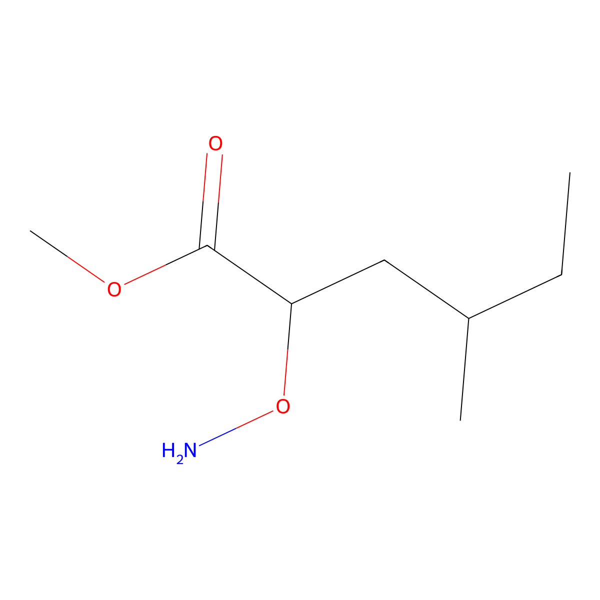 Methyl 2-(aminooxy)-4-methylhexanoate molecular structure, CAS 2060036-12-4