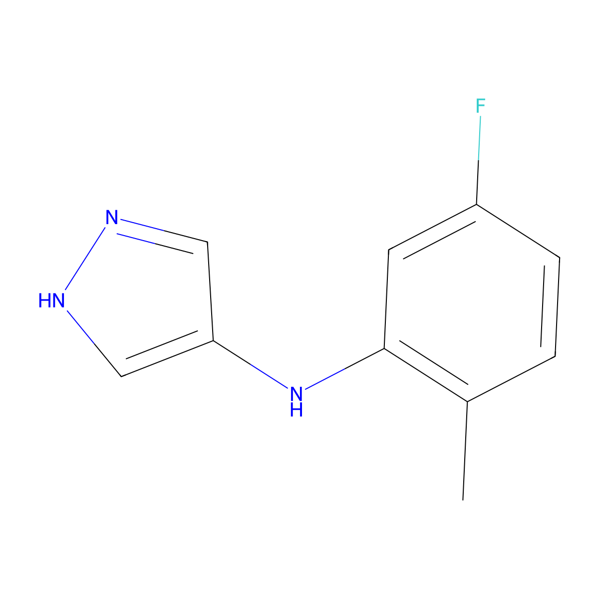 N-(5-Fluoro-2-methylphenyl)-1H-pyrazol-4-amine molecular structure, CAS 2060036-21-5