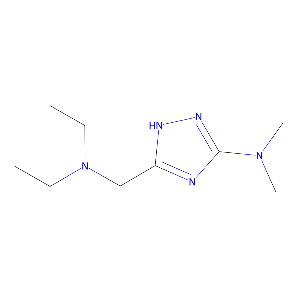5-[(Diethylamino)methyl]-N,N-dimethyl-1H-1,2,4-triazol-3-amine molecular structure, CAS 2060036-26-0