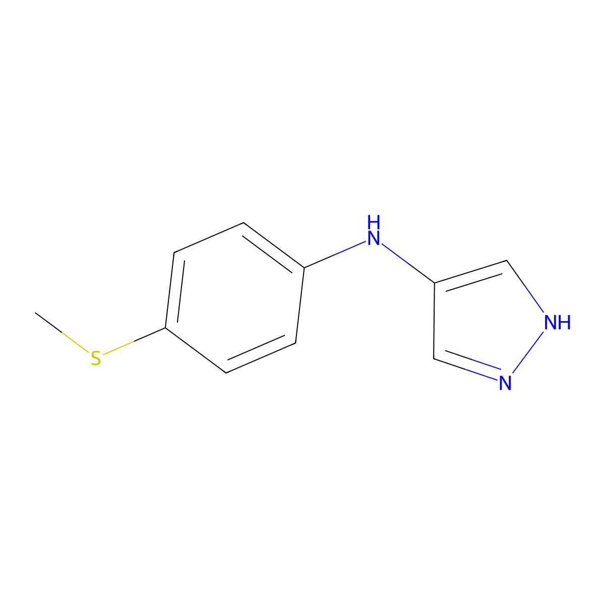 N-[4-(Methylsulfanyl)phenyl]-1H-pyrazol-4-amine molecular structure, CAS 2060036-28-2