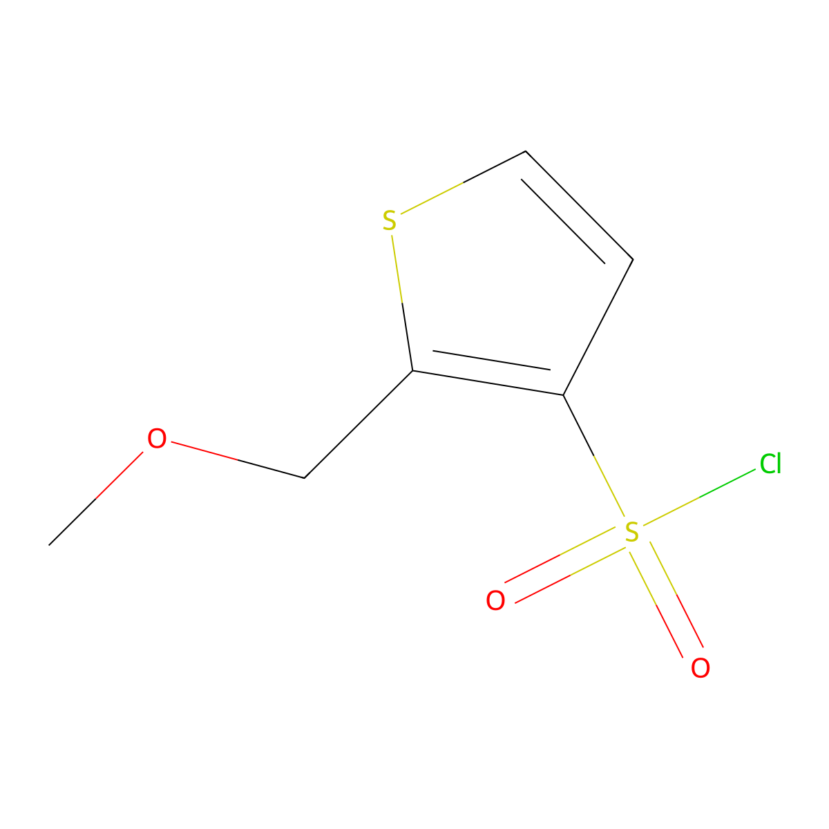 2-(Methoxymethyl)thiophene-3-sulfonyl chloride molecular structure, CAS 2060036-35-1